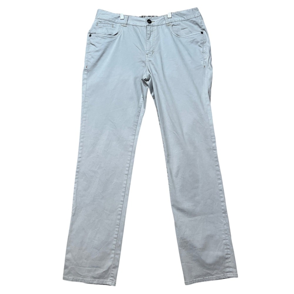 Tommy Bahama Limited Edition Pants Men Large Light Gray Stretch Straight Leg EUC